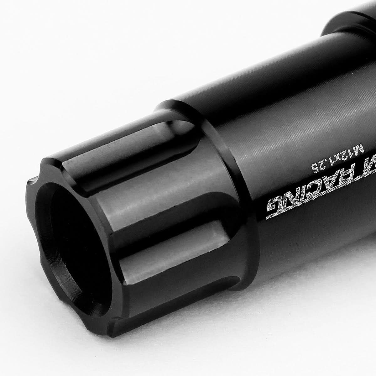 M12 x 1.25 L40 Style Extended Lug Nuts with Locks 20pc - Aluminum