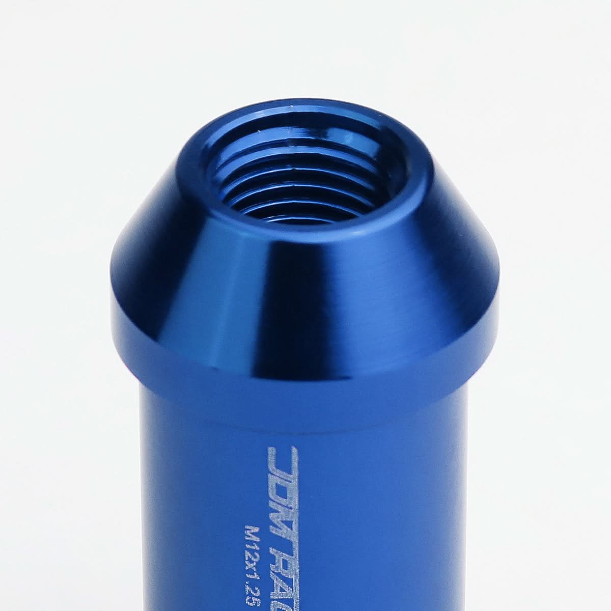 Aluminum Lug Nuts M12x1.25 L40 Style Extended Open End 20 Pack Blue