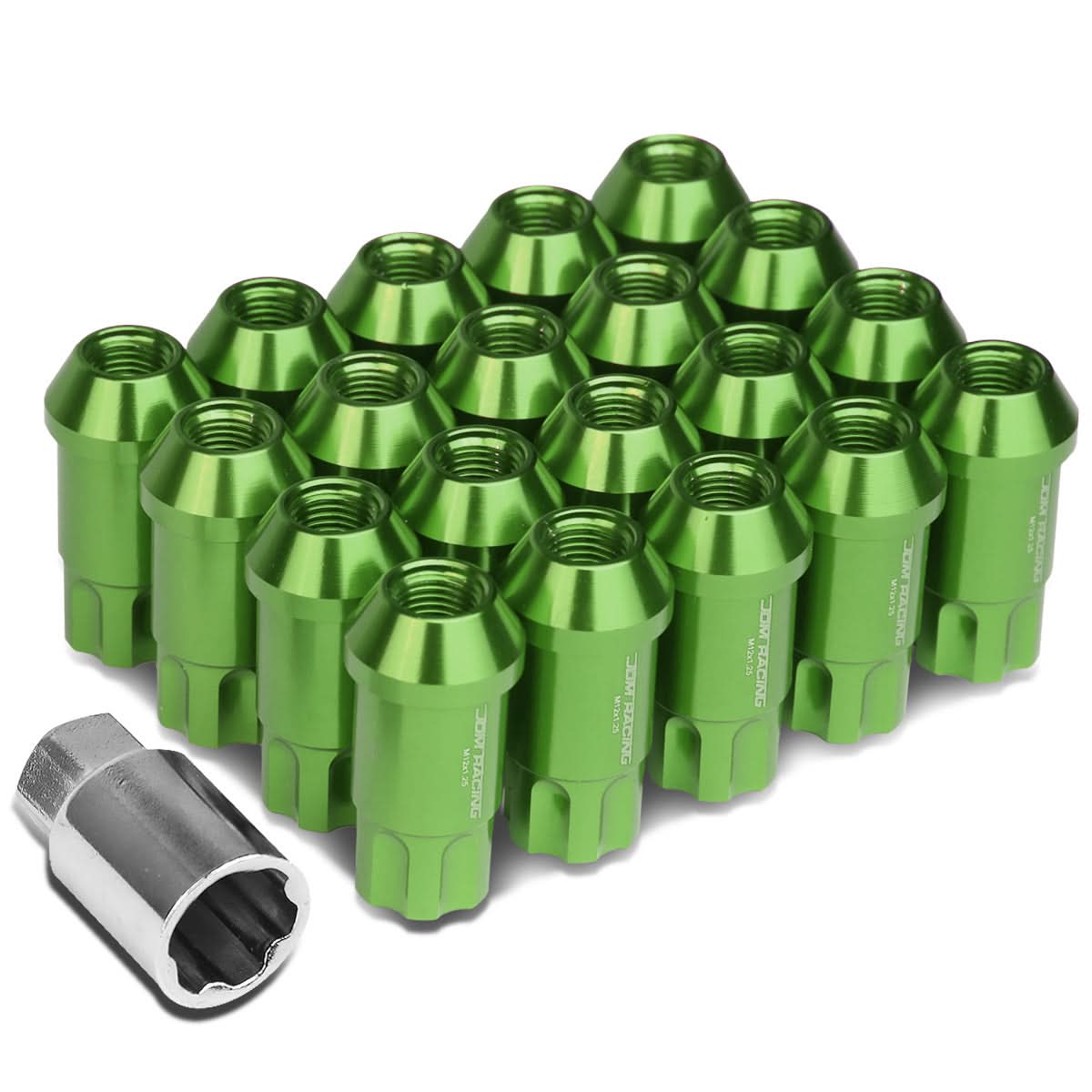 M12 x 1.25 L40 Style Extended Lug Nuts with Locks - Aluminum