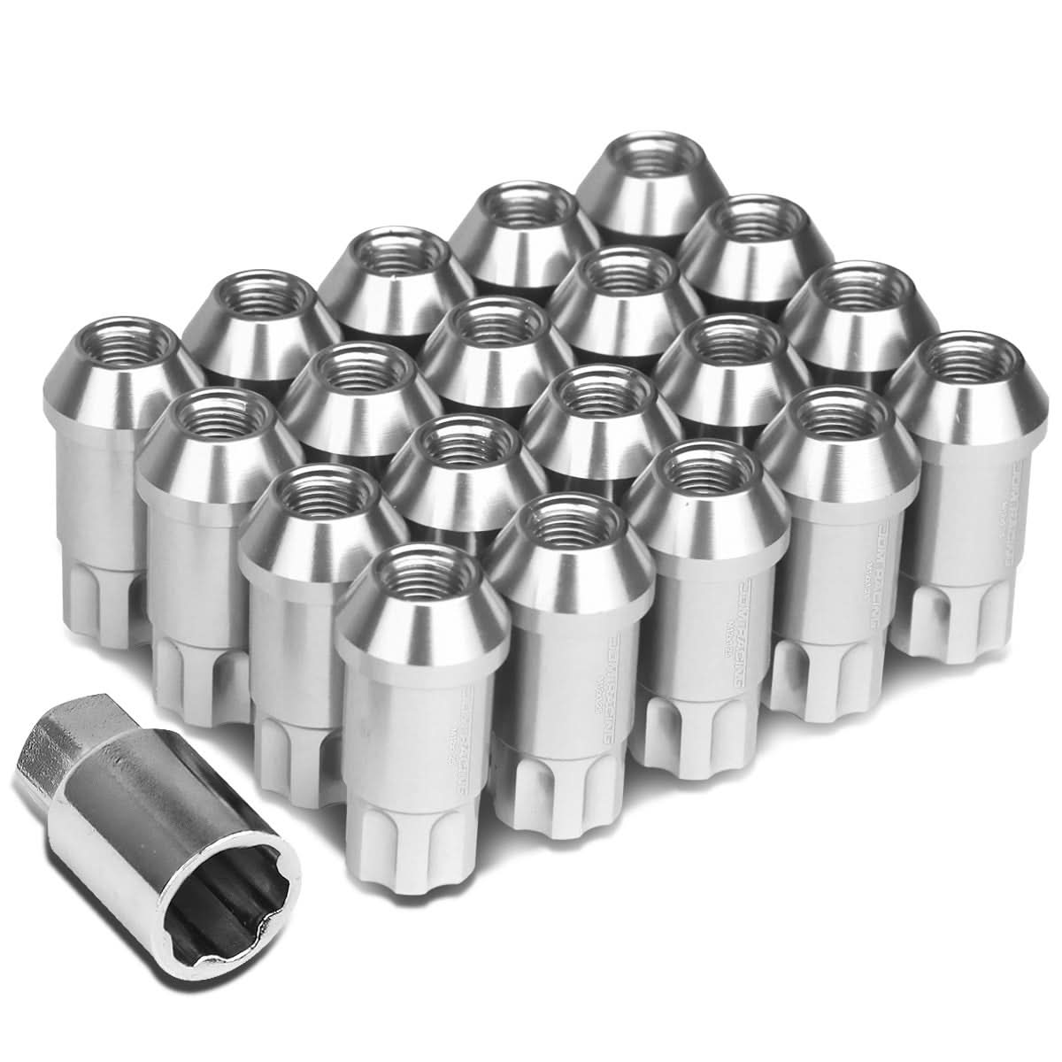 L40 Style Extended Aluminum Lug Nuts M12x1.25 20pc with Locks