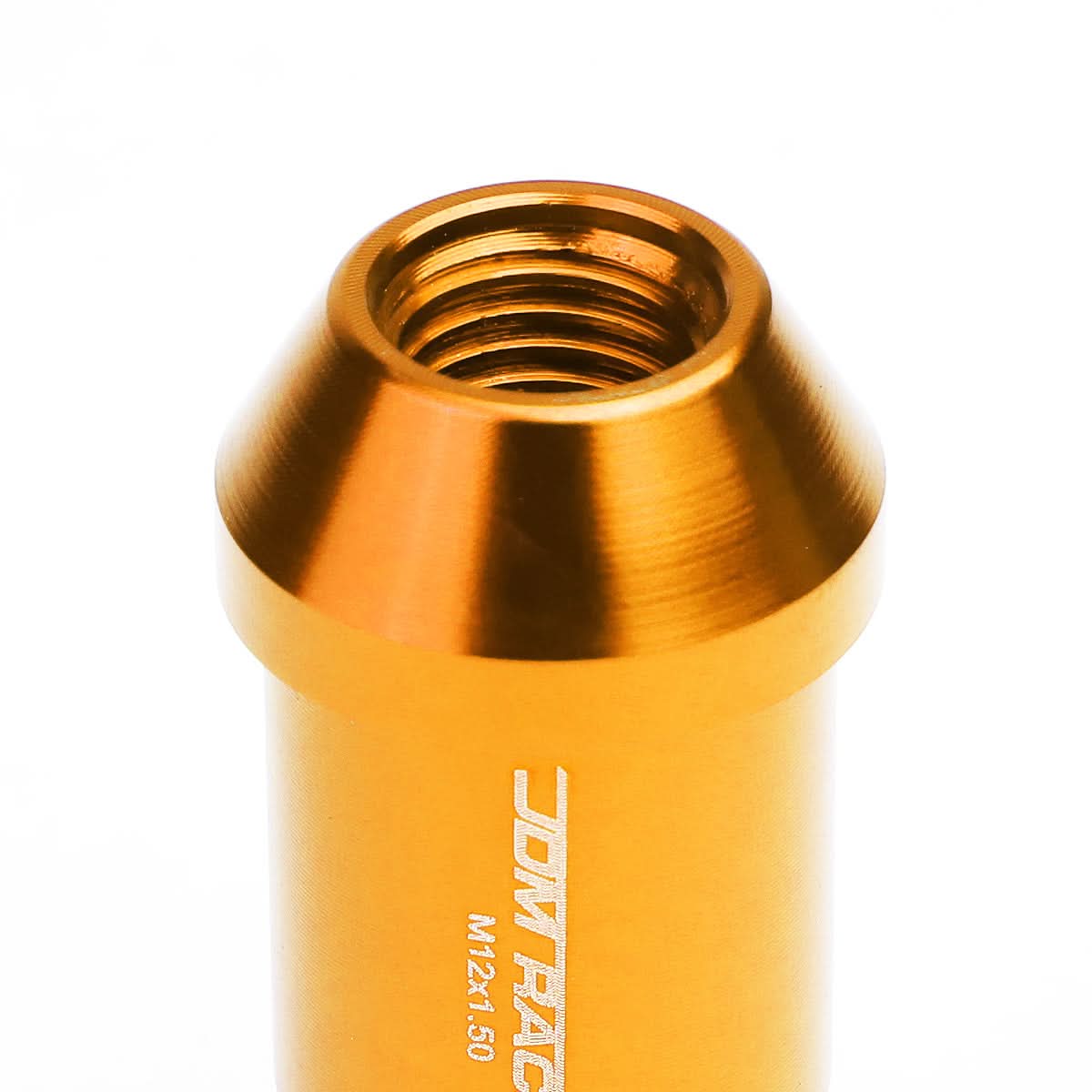 L40 Style Extended Lug Nuts - M12 x 1.5 - 50mm - Orange Aluminum