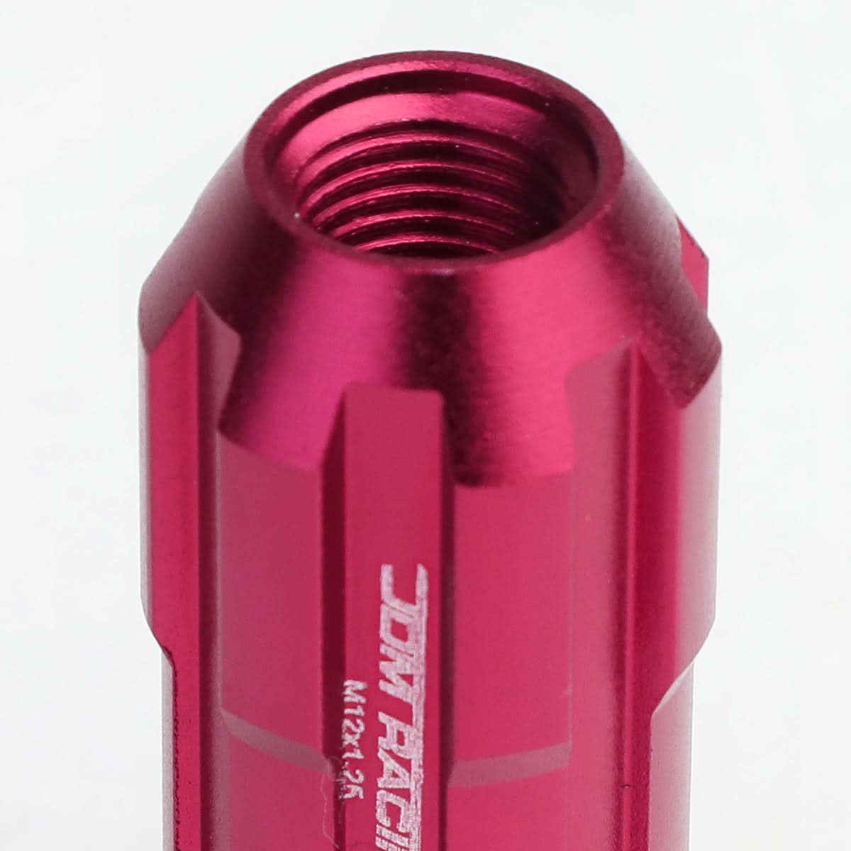 Aluminum Spline Lug Nuts M12 x 1.25 Extended Pink 20pc Set w/ Locks