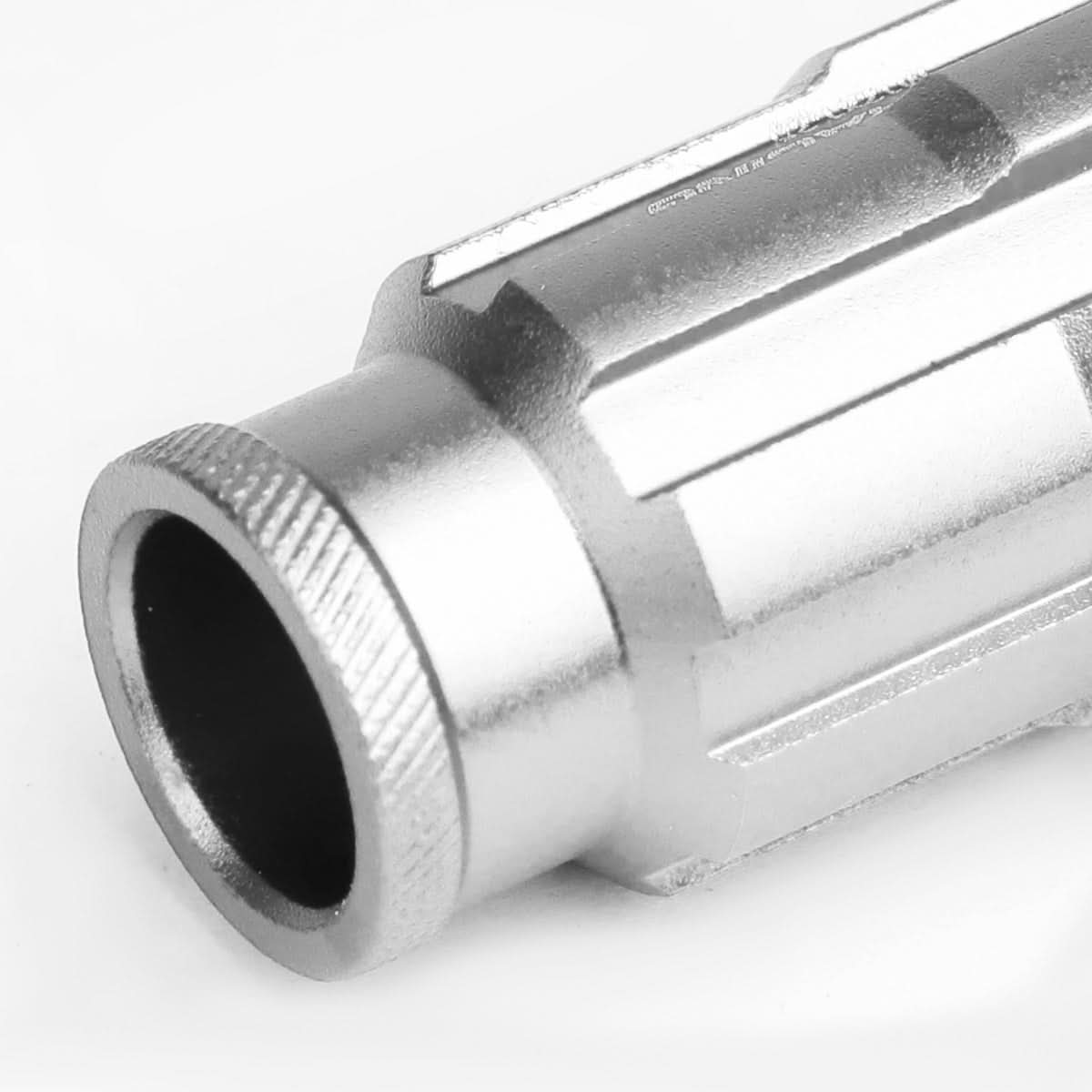 M12 x 1.25 Spline Style Extended Lug Nuts with Locks - Aluminum