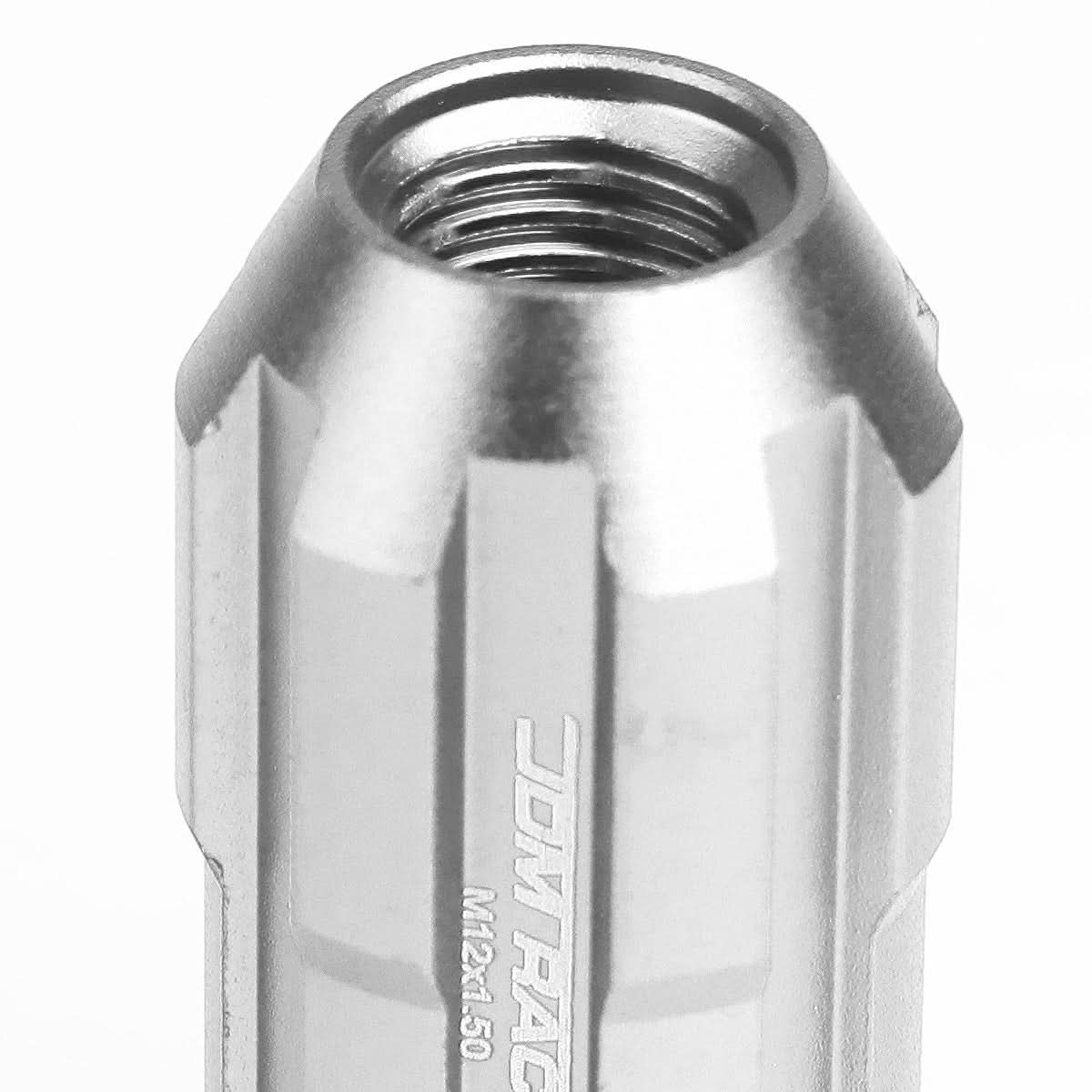 M12x1.5 Spline Lug Nuts 50mm Extended Open End 20pc Set Aluminum