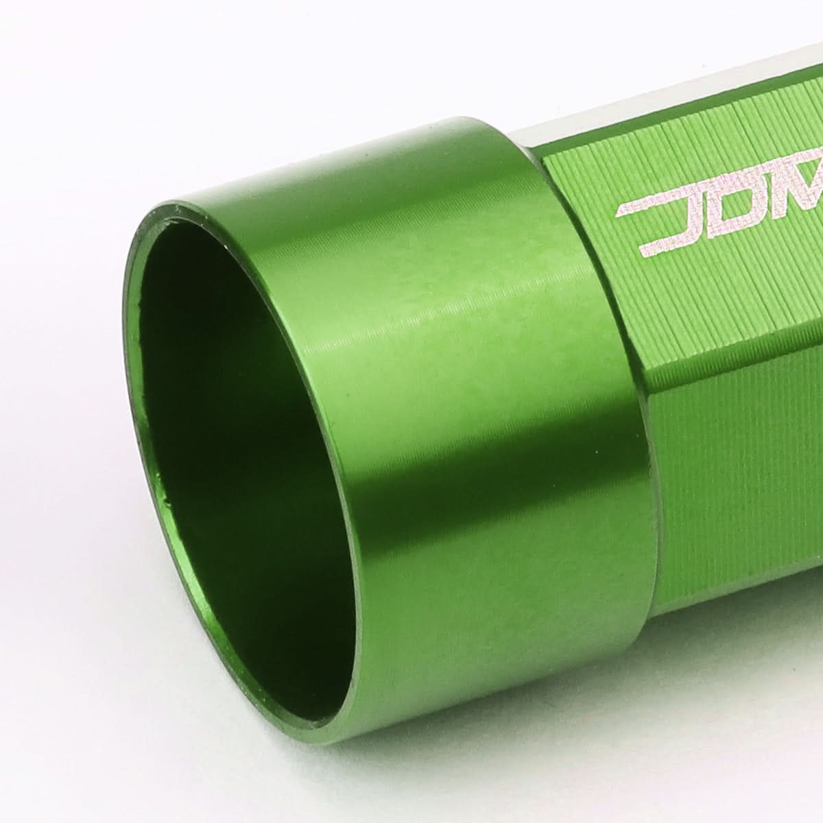 Extended Aluminum Lug Nuts M12 x 1.25 Green Steel Acorn 20pc Set