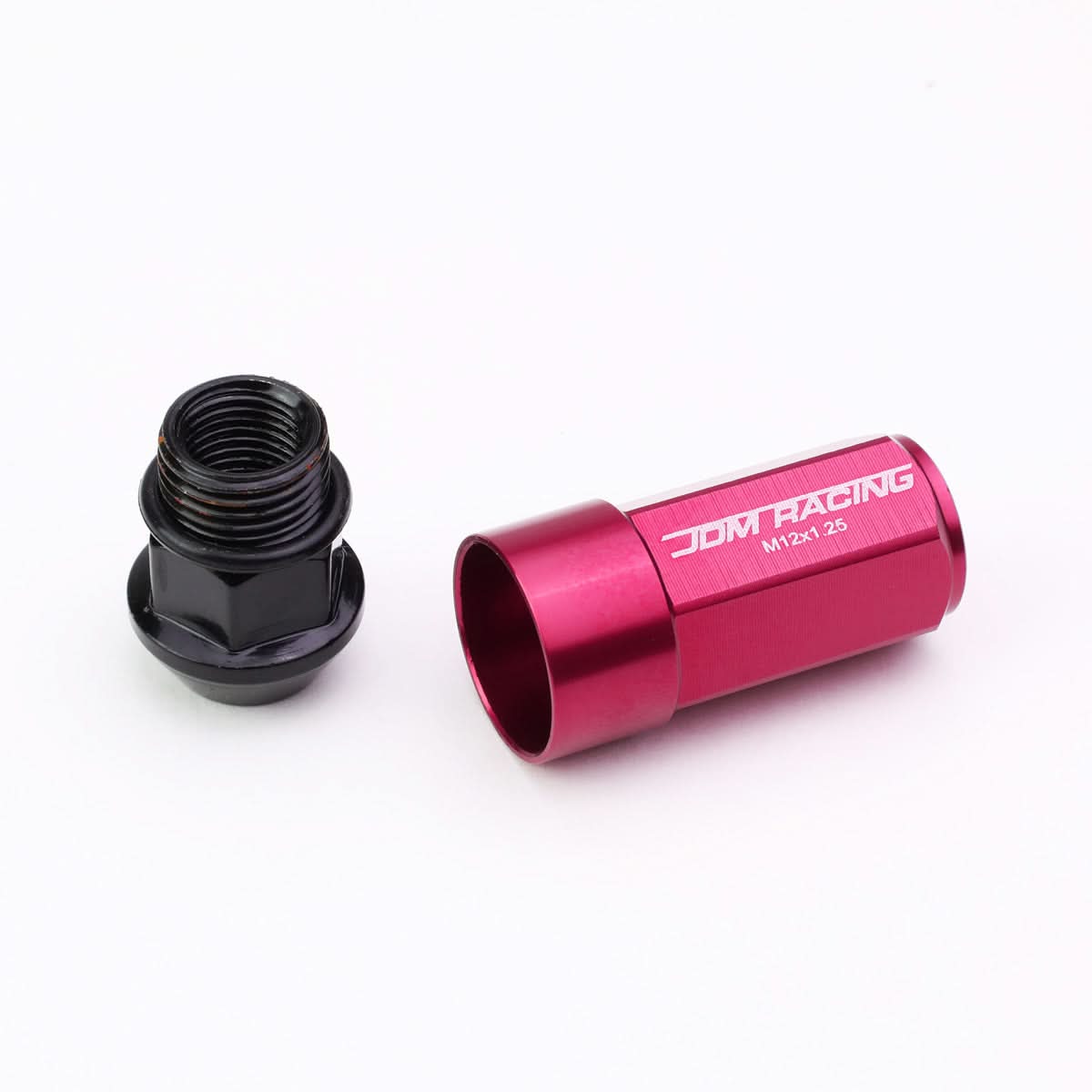 Universal M12x1.25 Extended Aluminum Lug Nuts 20pc Set Pink