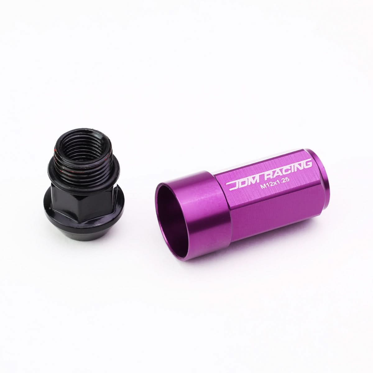 Extended Aluminum Lug Nuts M12x1.25 Purple 20pc Set