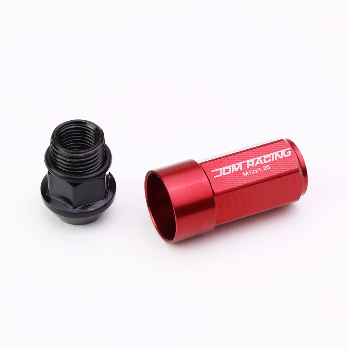 M12 x 1.25 Extended Aluminum Lug Nuts - Red 20pc Set