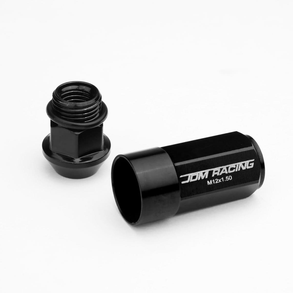 M12 x 1.5 Extended Aluminum Lug Nuts - 20pc Set Black