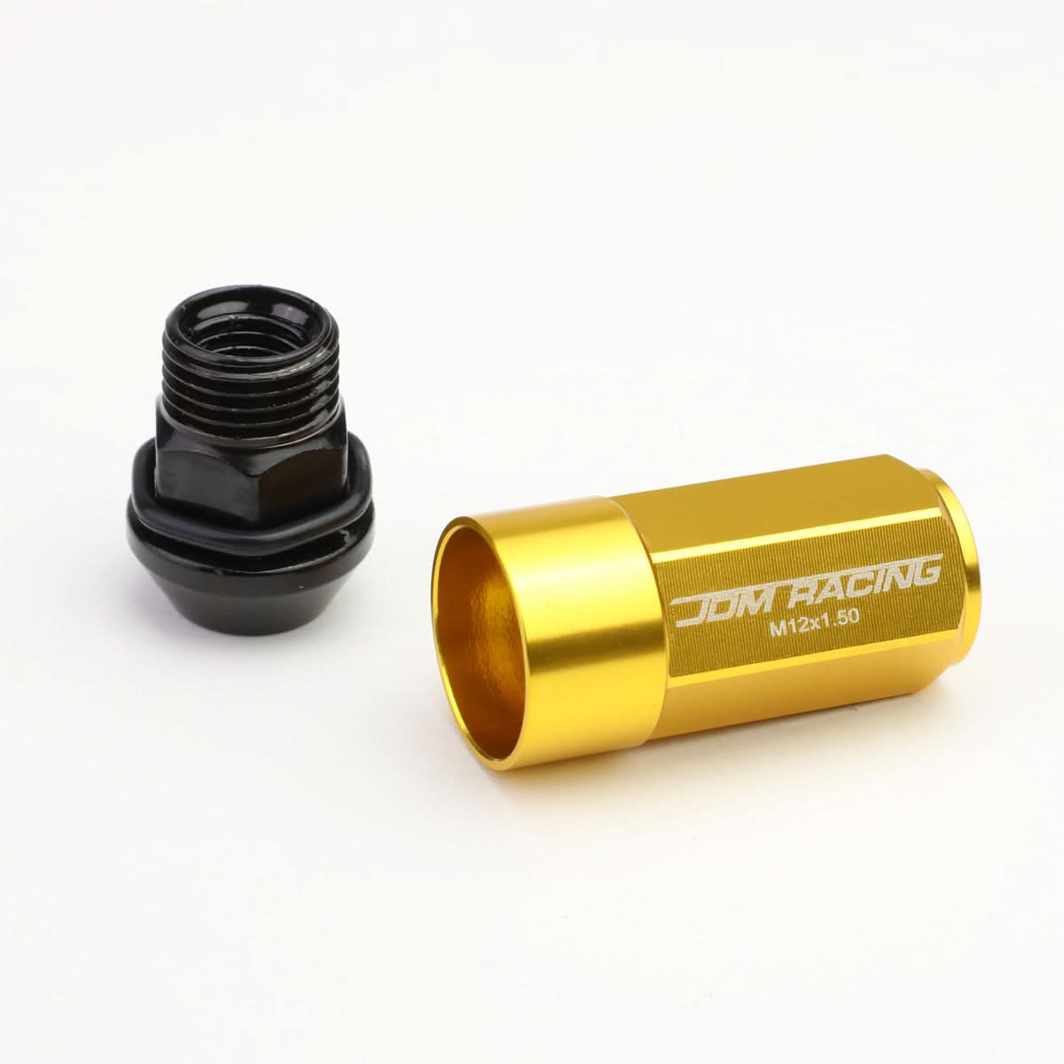 M12 x 1.5 Extended Aluminum Lug Nuts 20pc Set Gold