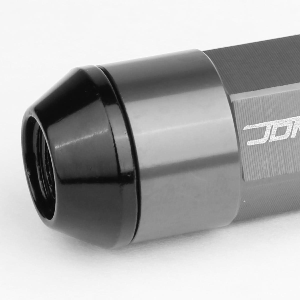 M12 x 1.5 Extended Aluminum Lug Nuts 20pc Set Gun Metal