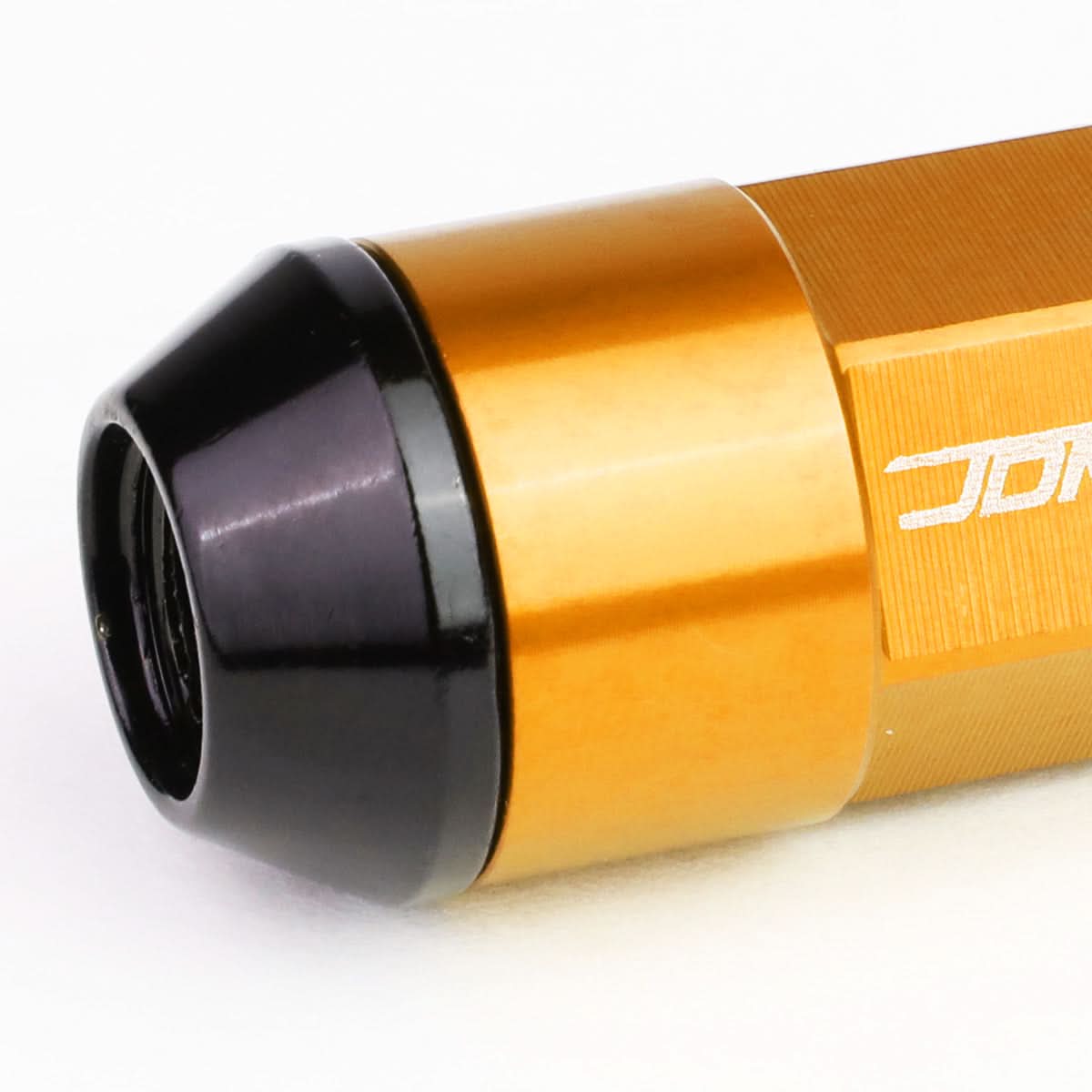 M12 x 1.5 Extended Aluminum Lug Nuts 20pc Set Orange Steel Acorn