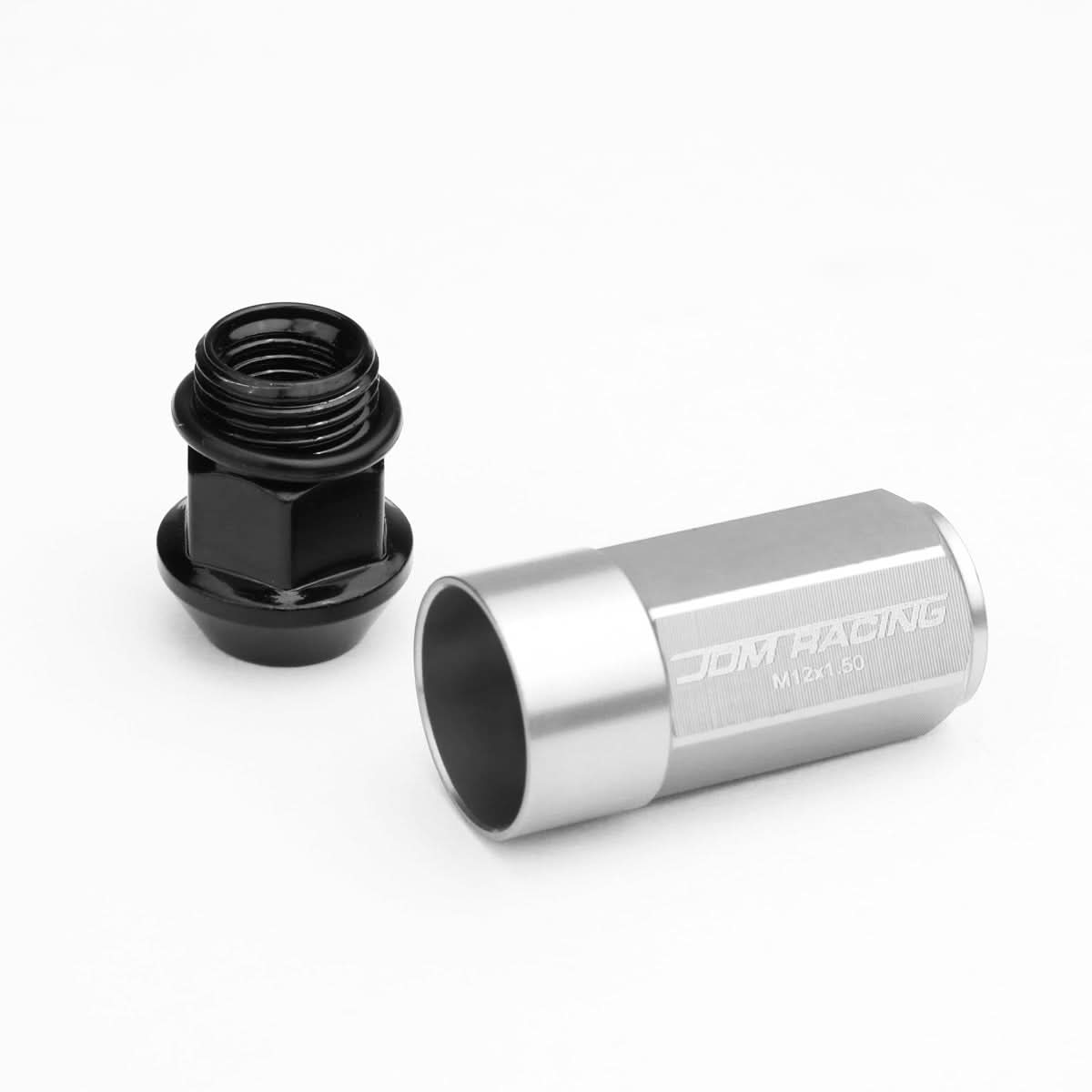 M12 x 1.5 Extended Aluminum Lug Nuts with Steel Acorn 20pc Set