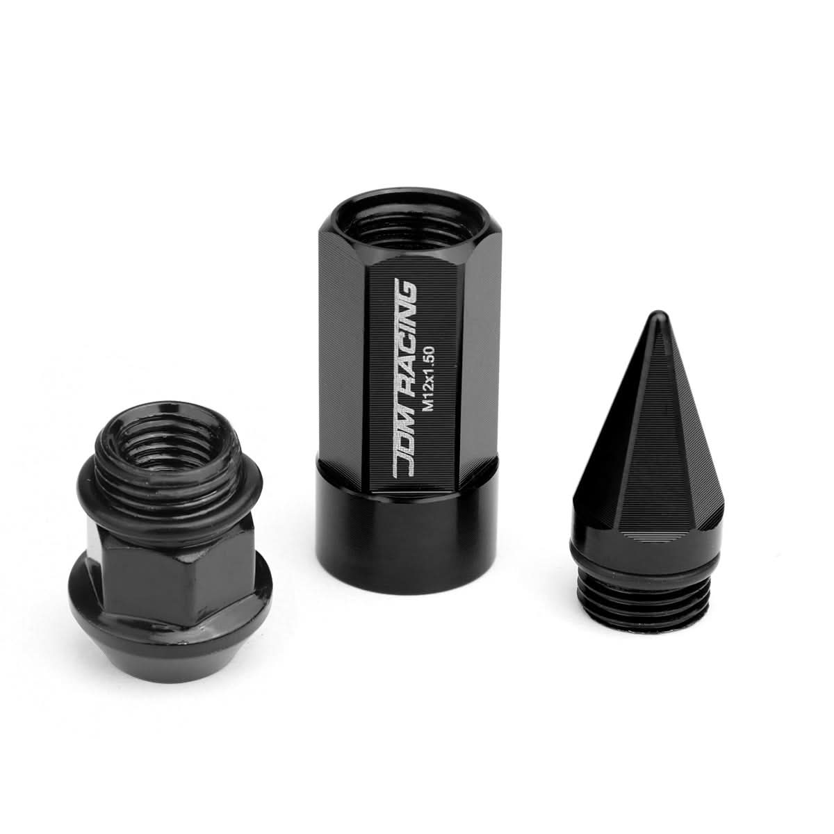 M12 x 1.5 Extended Spike Lug Nuts 20pc Set - Aluminum