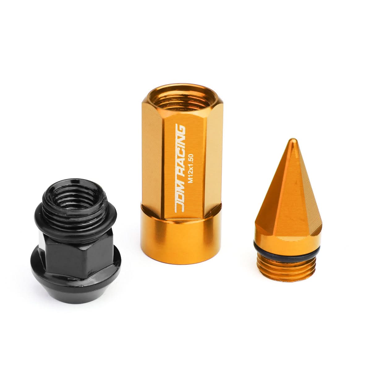 Universal Extended Aluminum Lug Nuts M12x1.5 53mm/83mm Orange 20pc