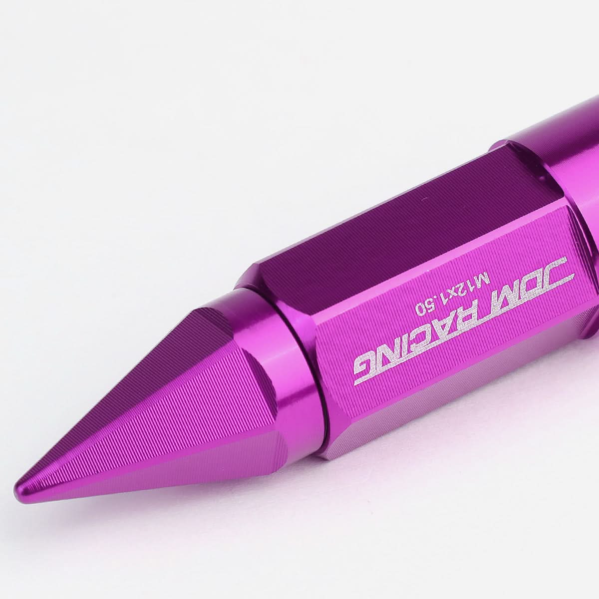 M12 x 1.5 Extended Aluminum Lug Nuts with Spikes - Purple 20pc