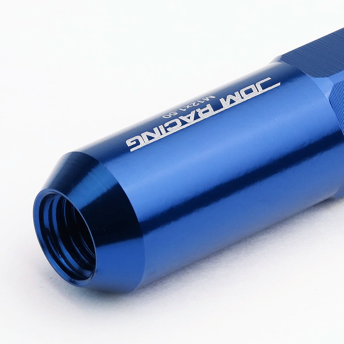 Universal M12x1.5 Extended Spike Lug Nuts 20pc Set Aluminum Blue