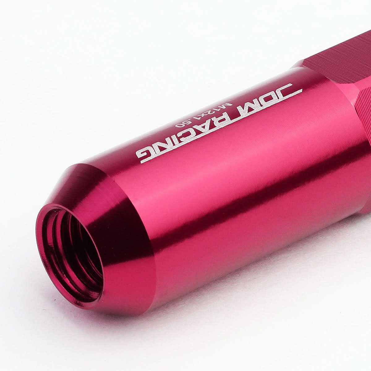 M12 x 1.5 Extended Spike Lug Nuts 20pc Set - Aluminum Pink