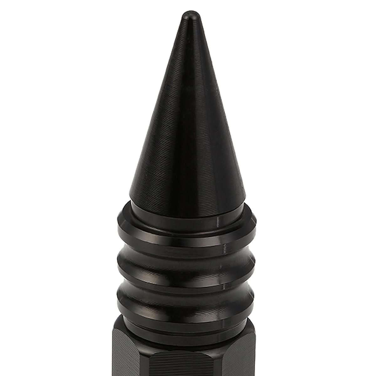 M12 x 1.5 Aluminum Lug Nuts with Removable Spike 20pc Set Black
