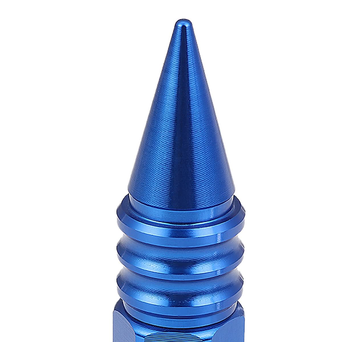 M12 x 1.5 60mm Aluminum Lug Nuts w/ Removable Spike 20pc Blue