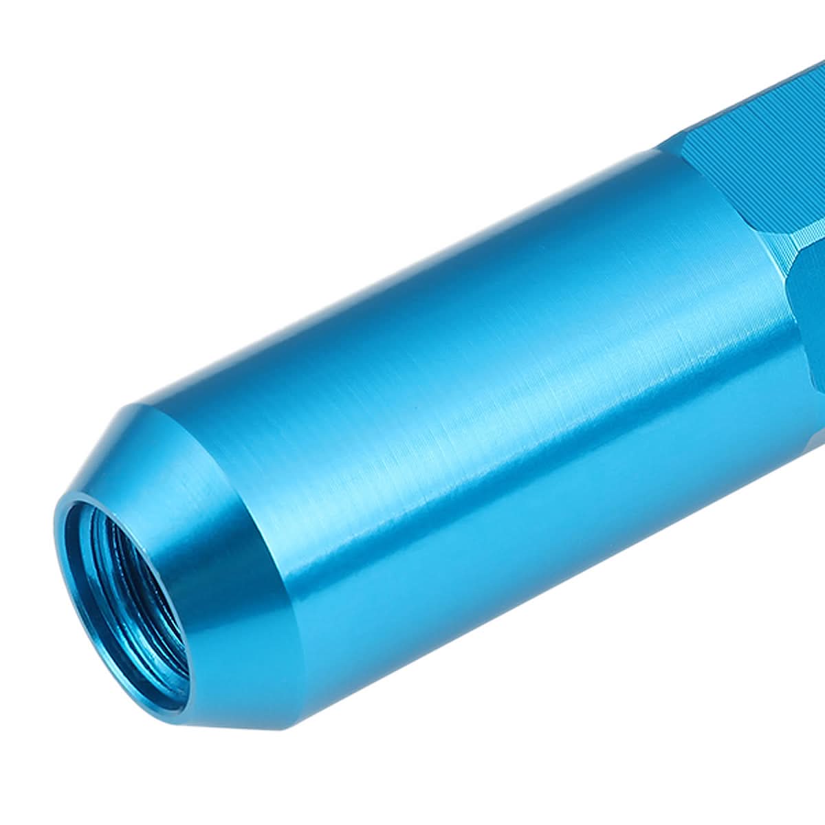 M12 x 1.5 Aluminum Lug Nuts 400 Style w/ Spike 20pc Light Blue