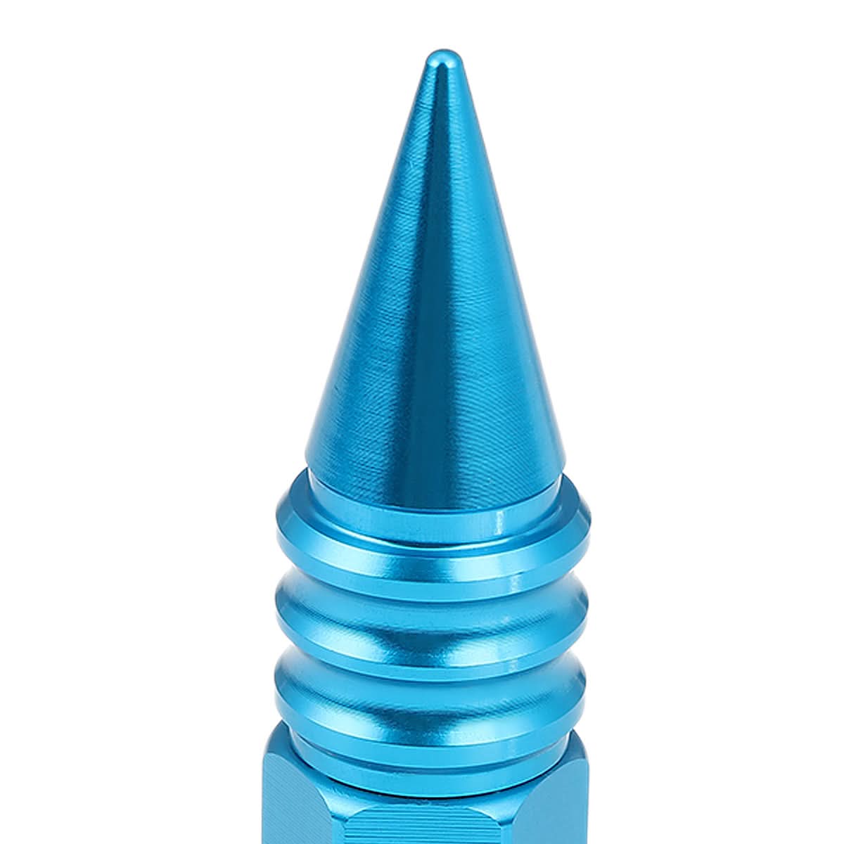 M12 x 1.5 Aluminum Lug Nuts 400 Style w/ Spike 20pc Light Blue