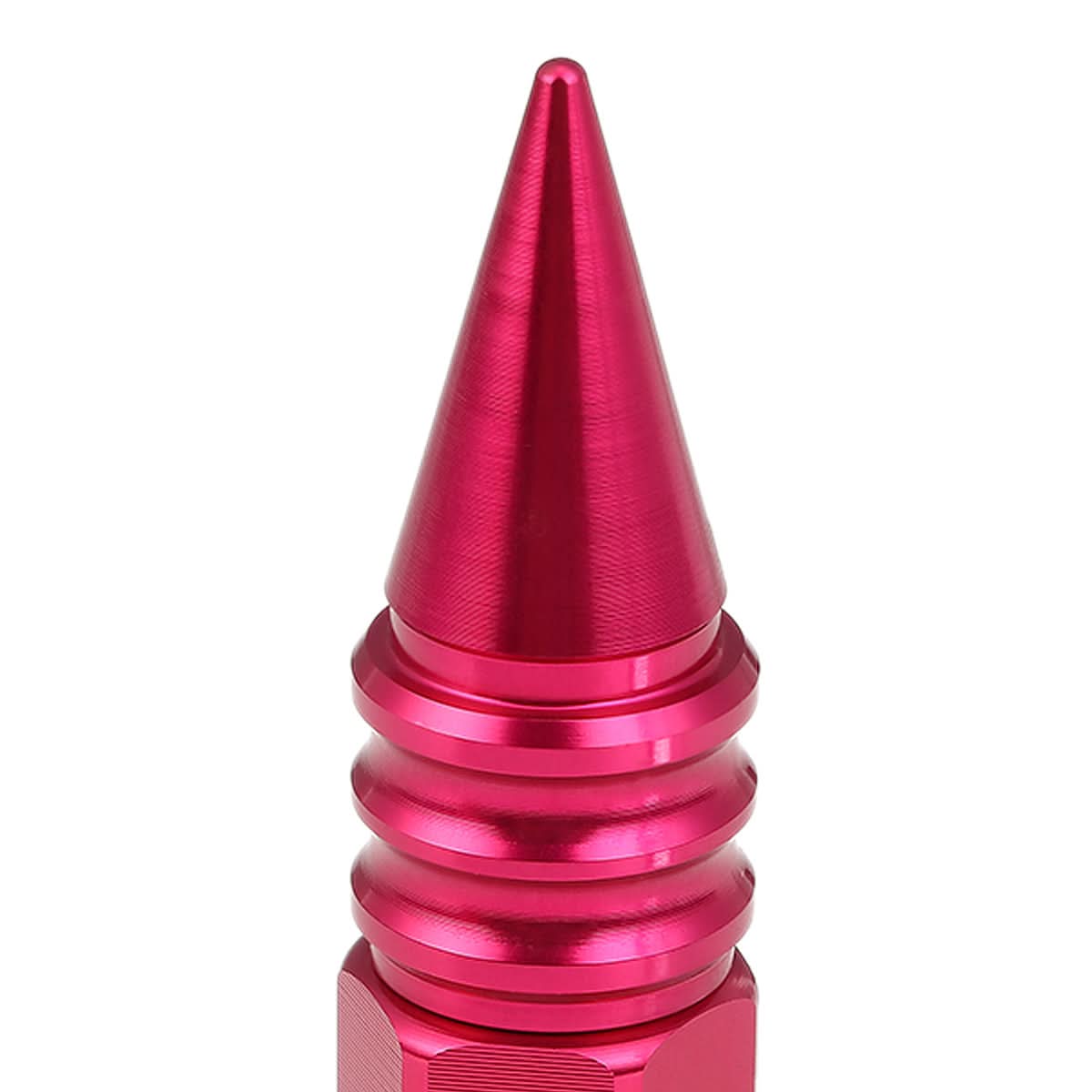 M12 x 1.5 Aluminum Lug Nuts with Removable Spike 20pc Set - Pink