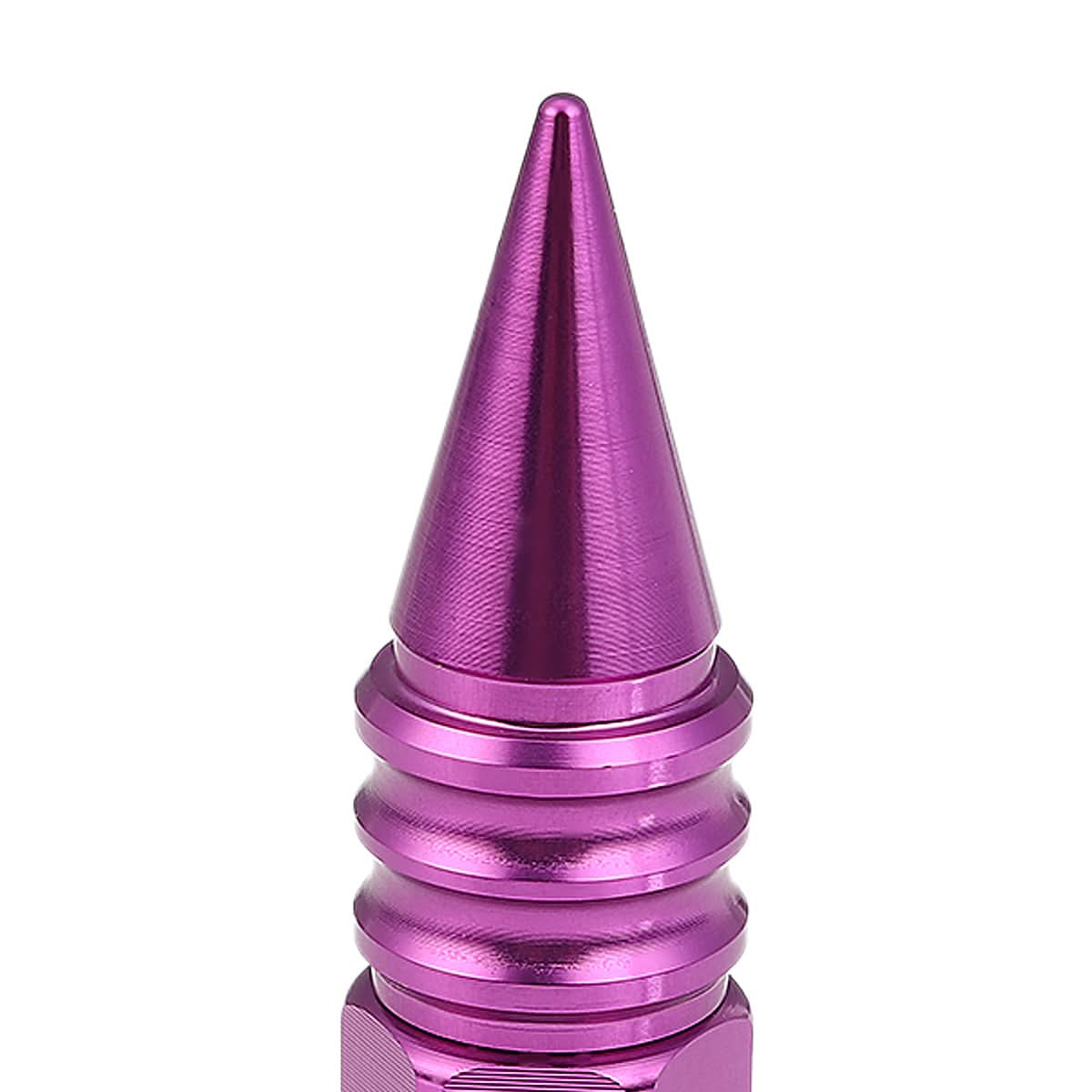 M12 x 1.5 Purple Aluminum Lug Nuts 20pc Set with Spikes
