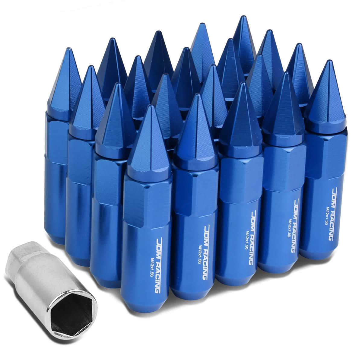 M12 x 1.5 60mm/90mm Spike Lug Nuts 20pc Set Aluminum