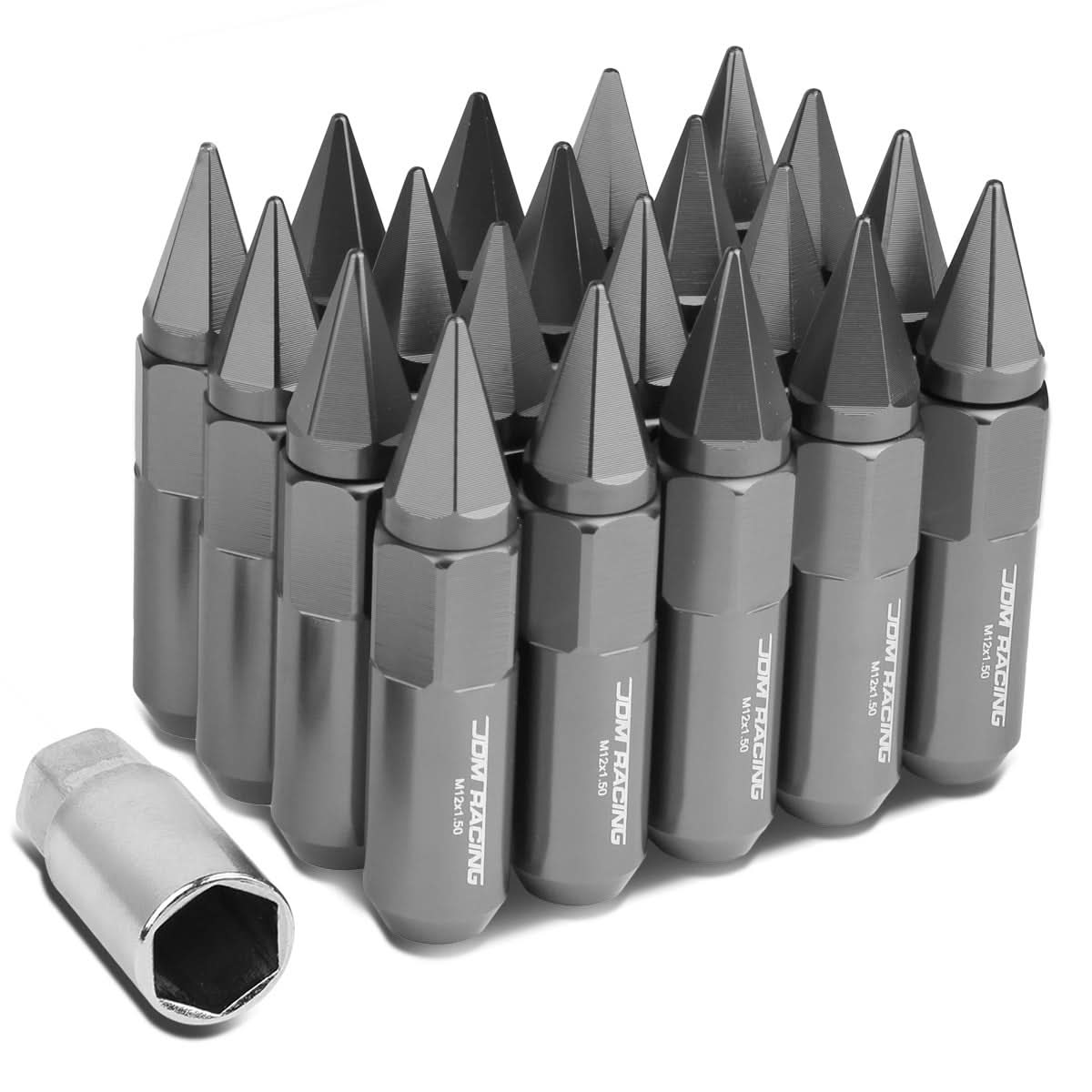 M12 x 1.5 60MM/90MM 400 Style Lug Nuts w/ Removable Spike 20pc Aluminum
