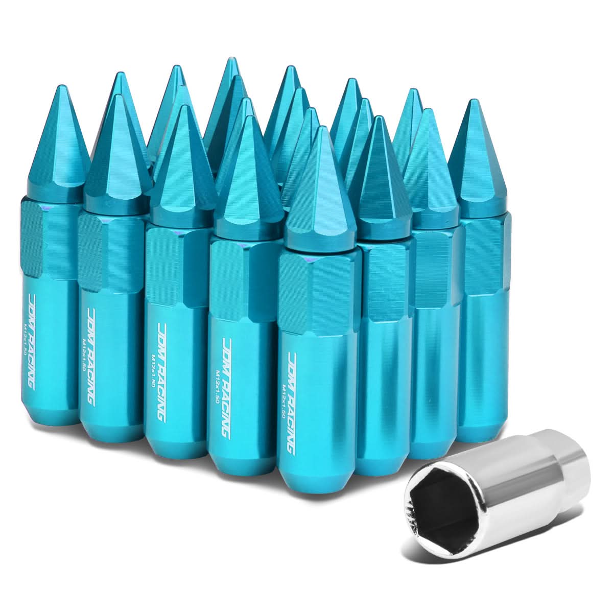 M12 x 1.5 60MM/90MM 400 Style Spike Lug Nuts 20PC Set Aluminum