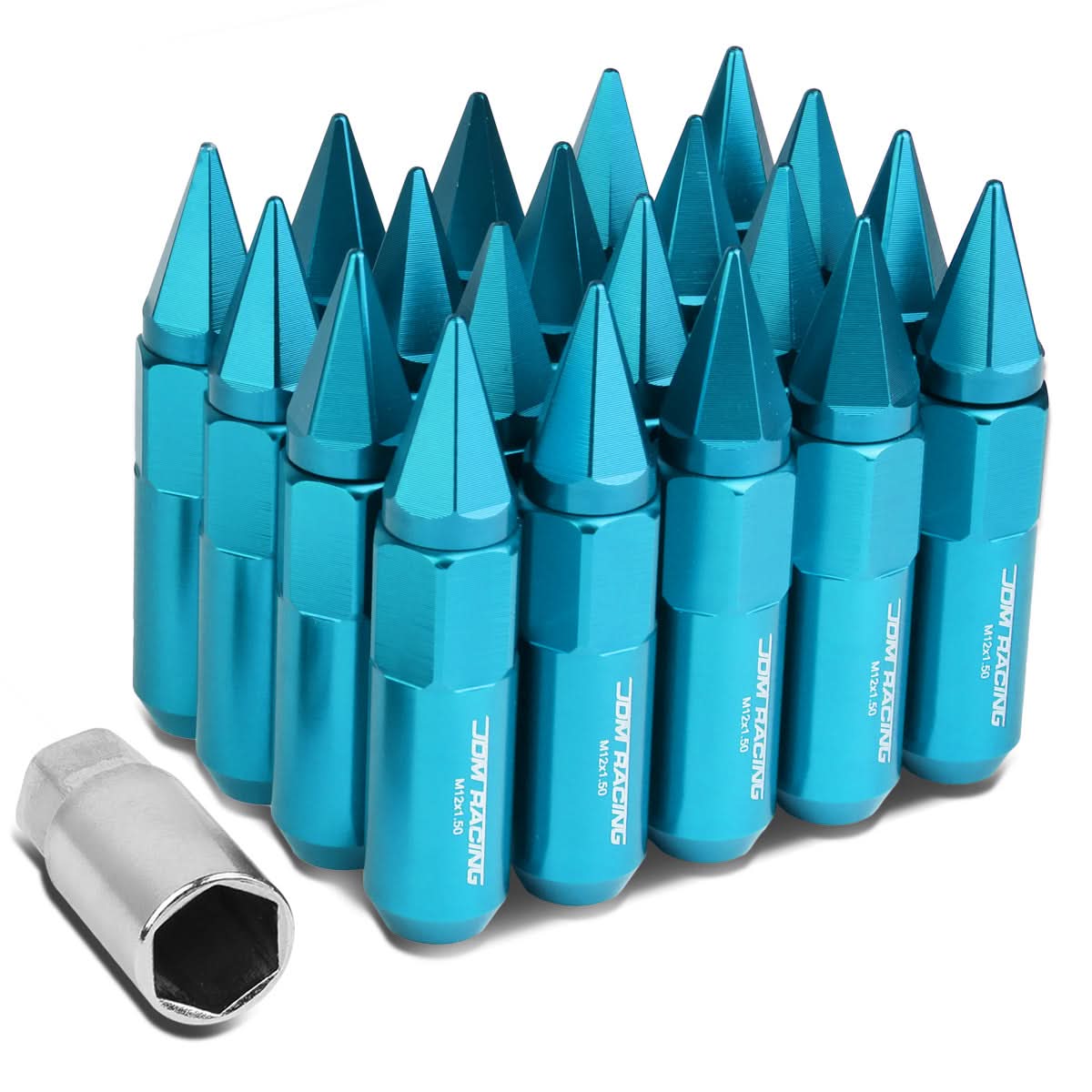 M12 x 1.5 60MM/90MM 400 Style Spike Lug Nuts 20PC Set Aluminum