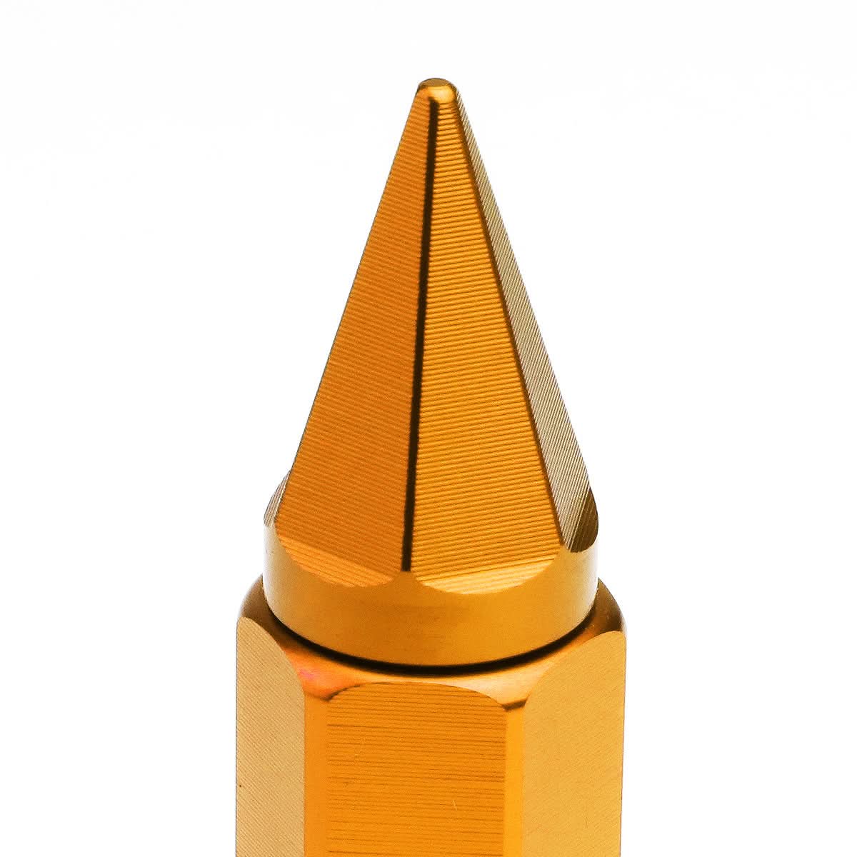M12 x 1.5 Aluminum Lug Nuts with Removable Spike 20pc Set Orange