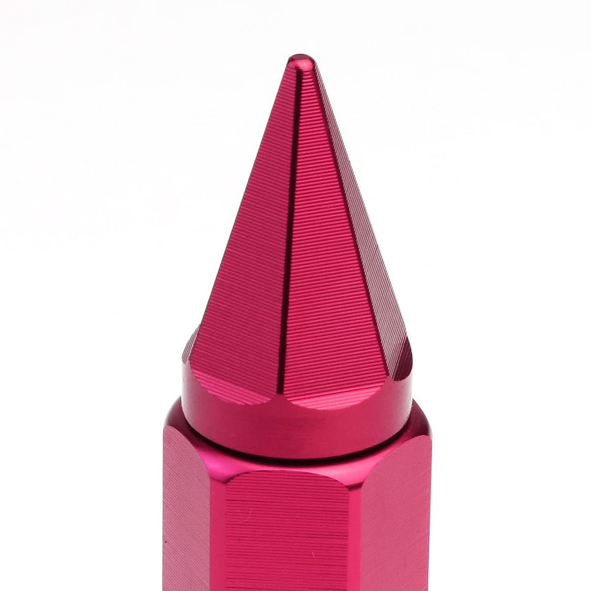 M12 x 1.5 Spike Lug Nuts 60mm/90mm 20pc Set Aluminum Pink
