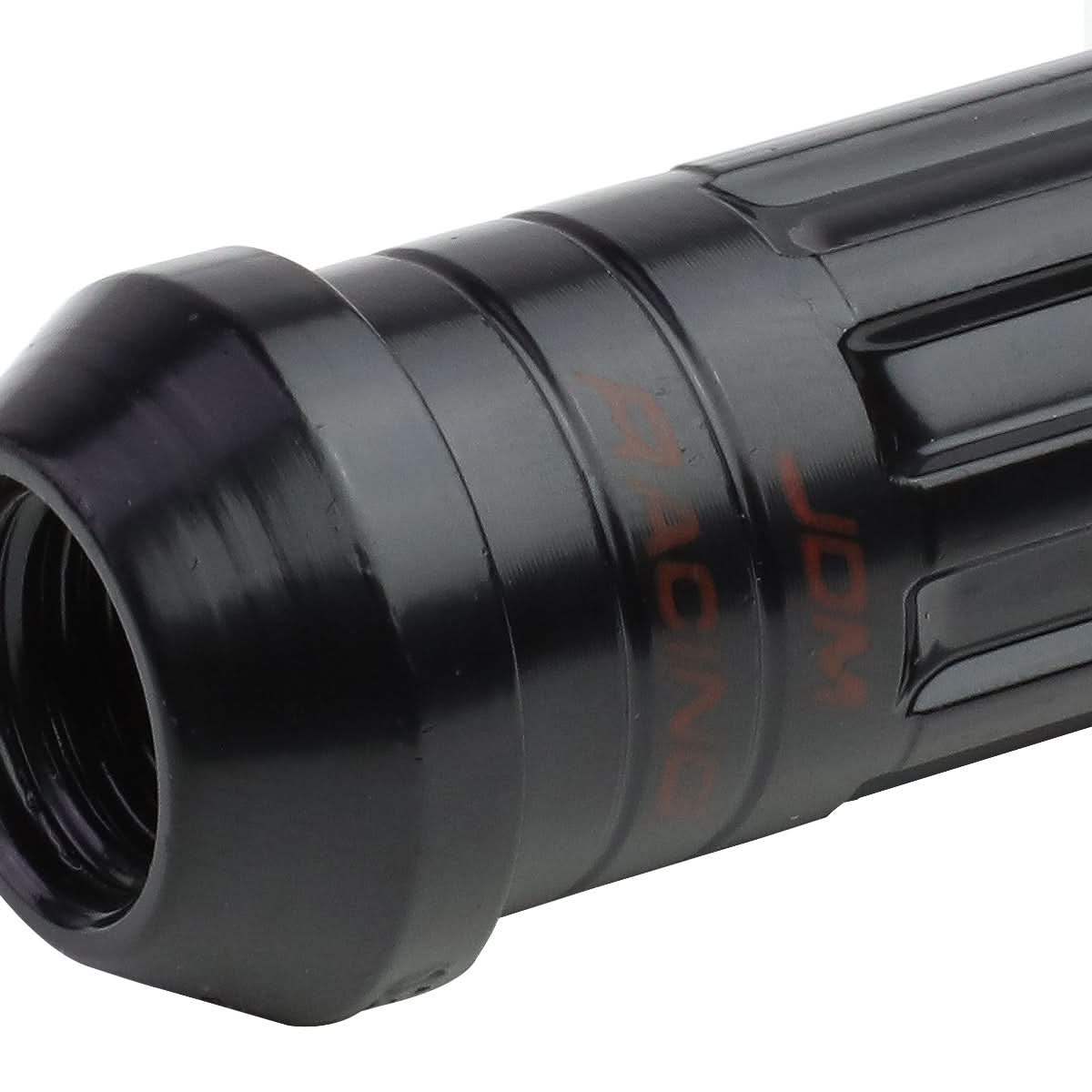 M12 x 1.5 Extended Spike Lug Nuts with Locks 16+4 Set Steel