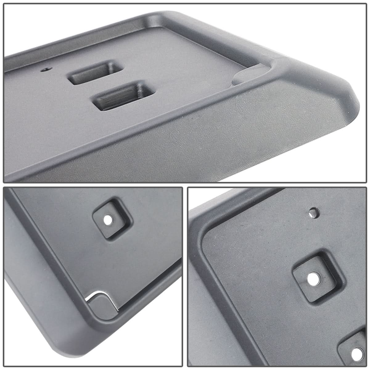 13-18 Jeep Wrangler Front License Plate Mounting Bracket - Black