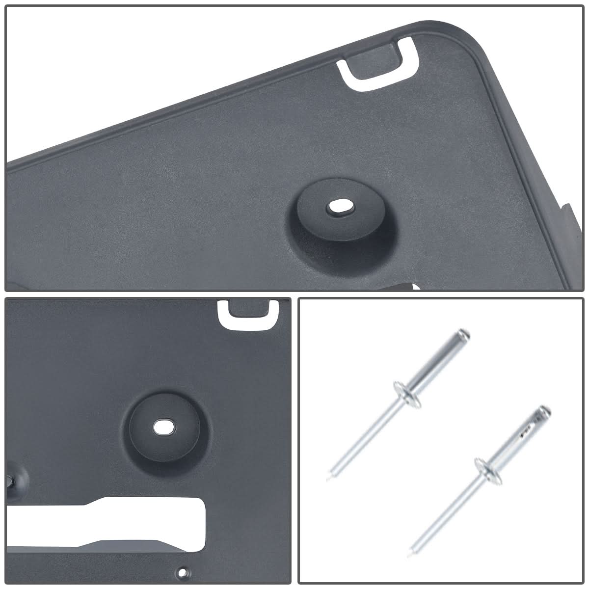2013-2016 Ford Fusion Front License Plate Mounting Bracket Black