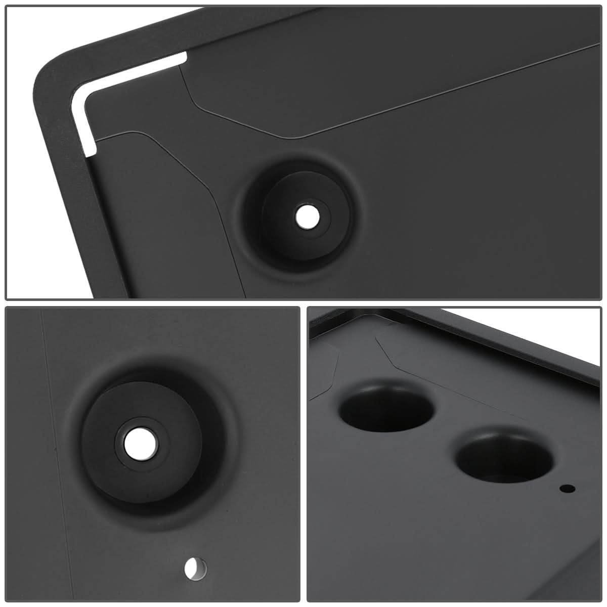 10-16 Cadillac SRX Front License Plate Mounting Bracket - Black