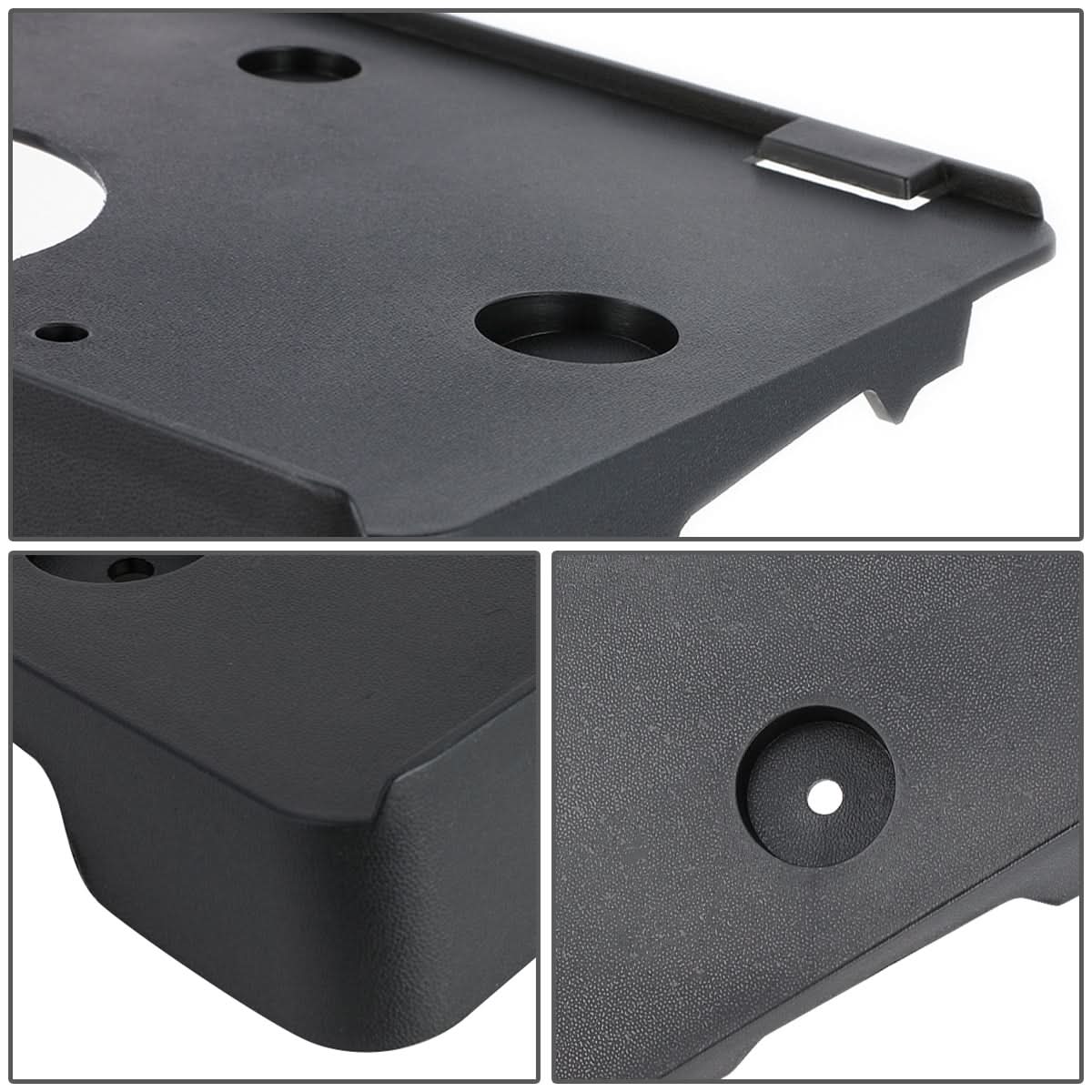 2003-2007 GMC Sierra Front License Plate Mounting Bracket Black