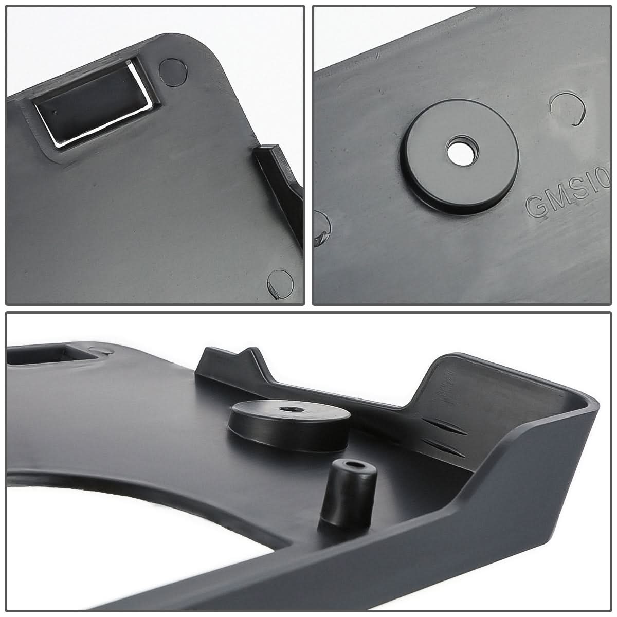 2003-2007 GMC Sierra Front License Plate Mounting Bracket Black