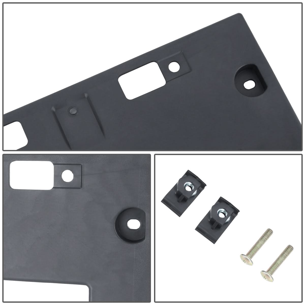 2015-2017 Nissan Juke Front License Plate Mounting Bracket - Black