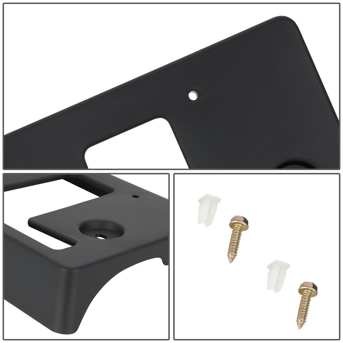 2017-2019 Nissan Titan Front License Plate Mounting Bracket - Black
