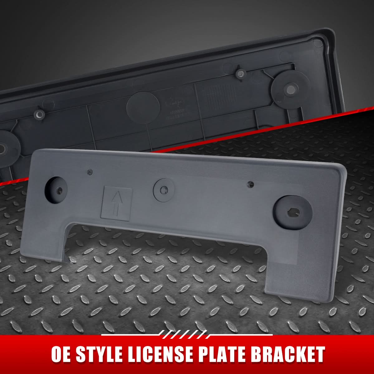 2013-2017 Nissan Leaf Front License Plate Mounting Bracket - Black
