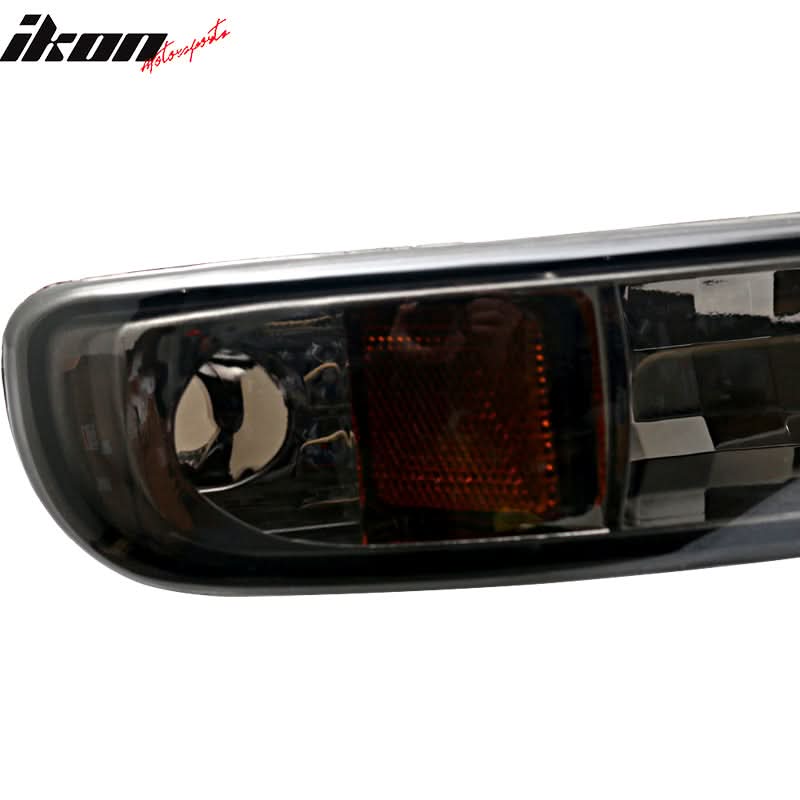 1999-2007 GMC Yukon Chrome Smoke Lens Amber Reflector LED Headlight