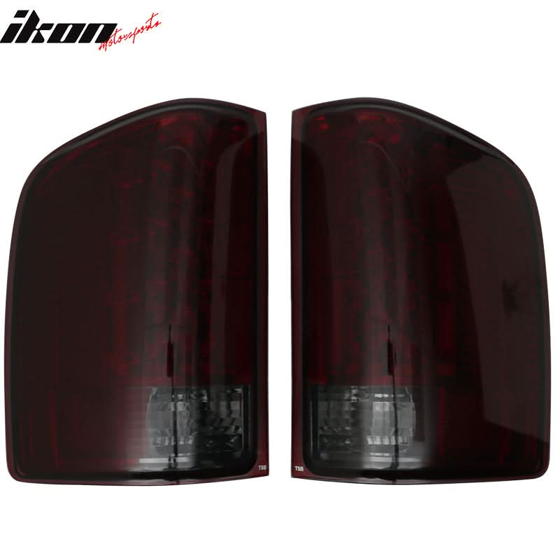 Fits 07-13 Chevy Silverado LED C Tail Light Housing Red Smoke Lens