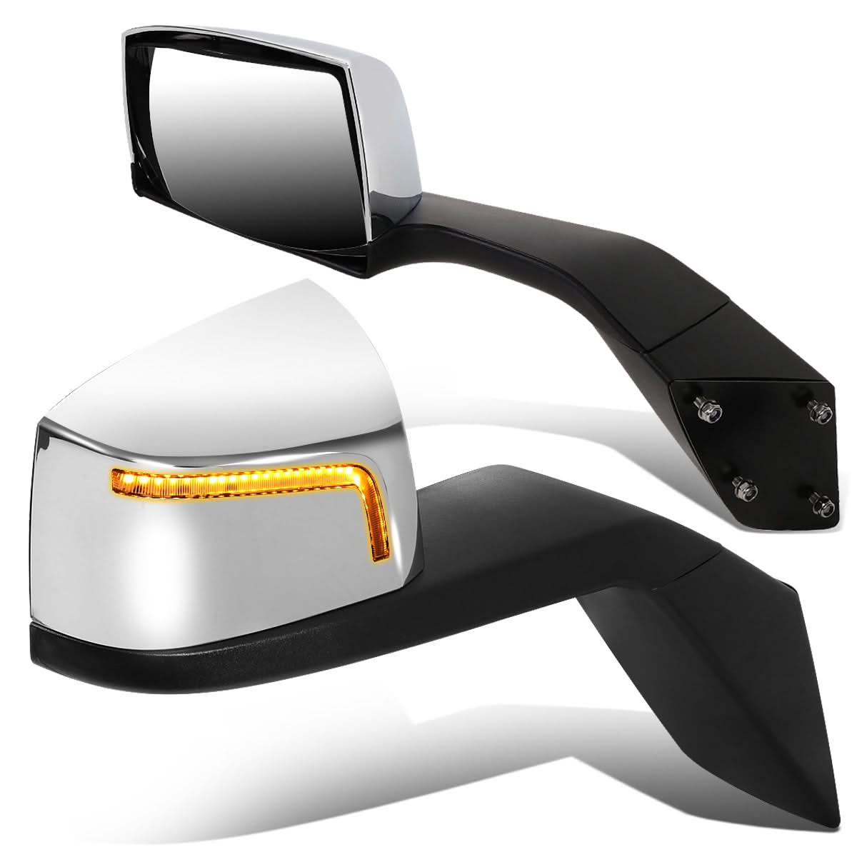 04-18 Volvo VN Series Chrome Sequential LED Hood Mirror Manual