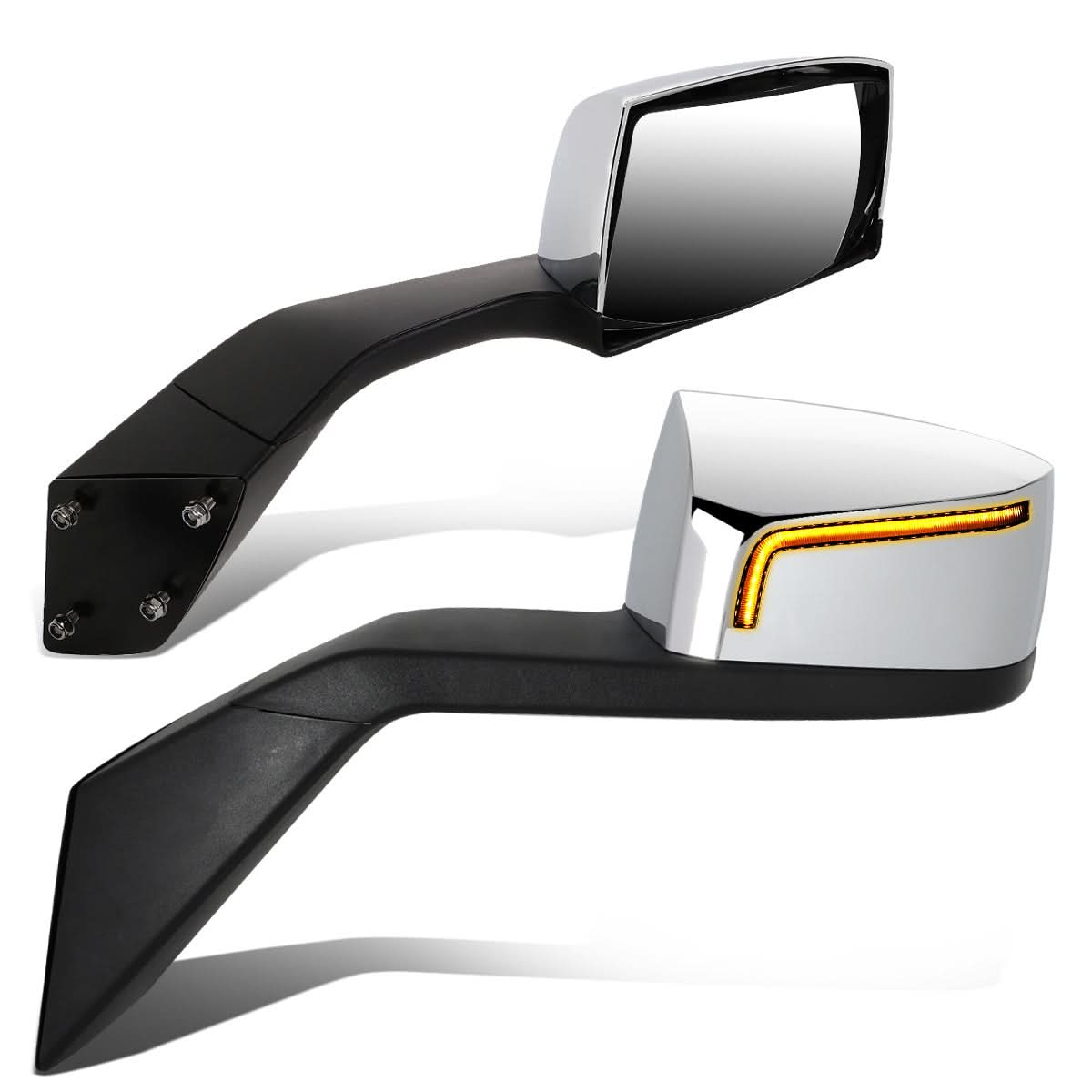 04-18 Volvo VN Series Chrome Sequential LED Hood Mirror Manual