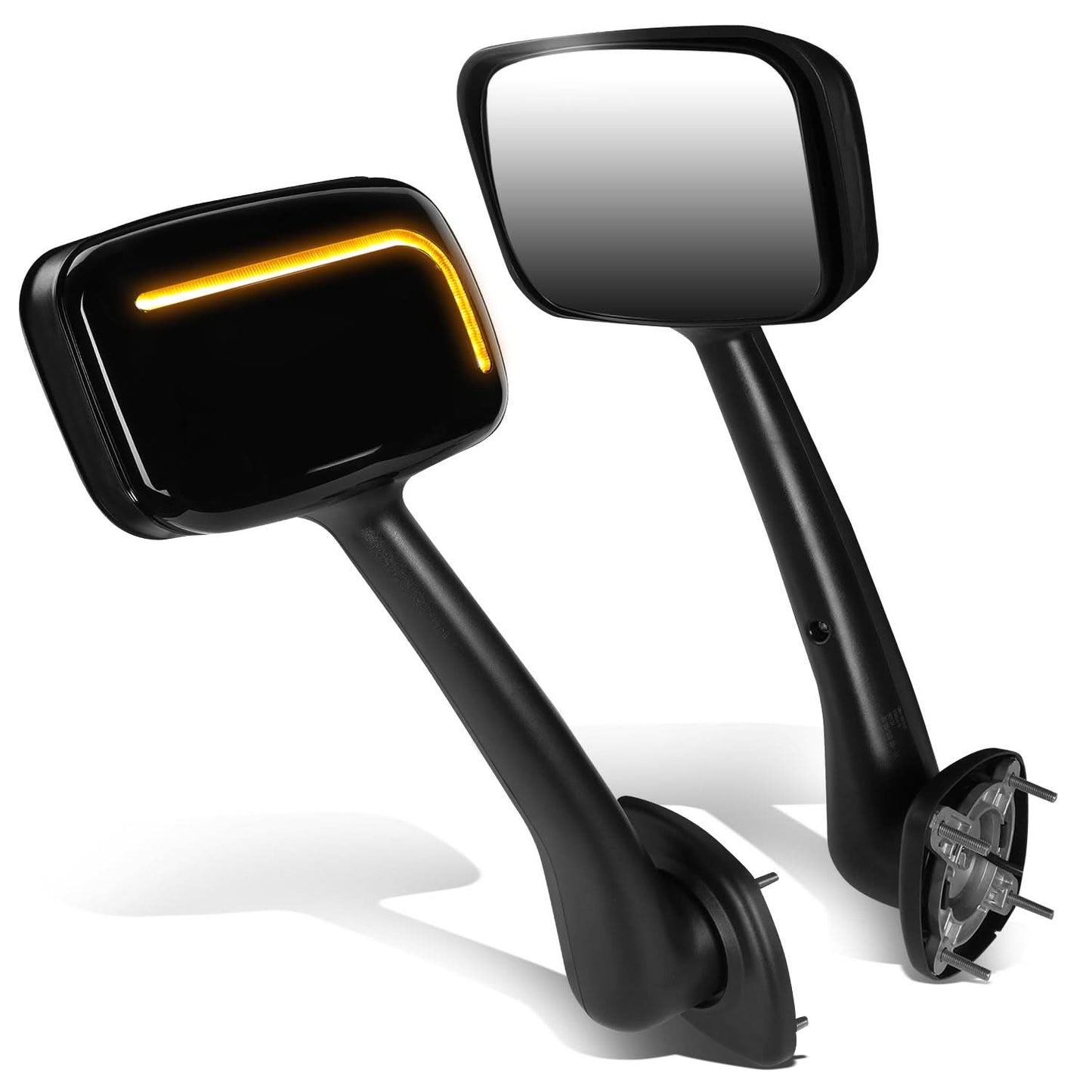 08-17 Freightliner Cascadia Manual Hood Mirror with LED Sequential Lights