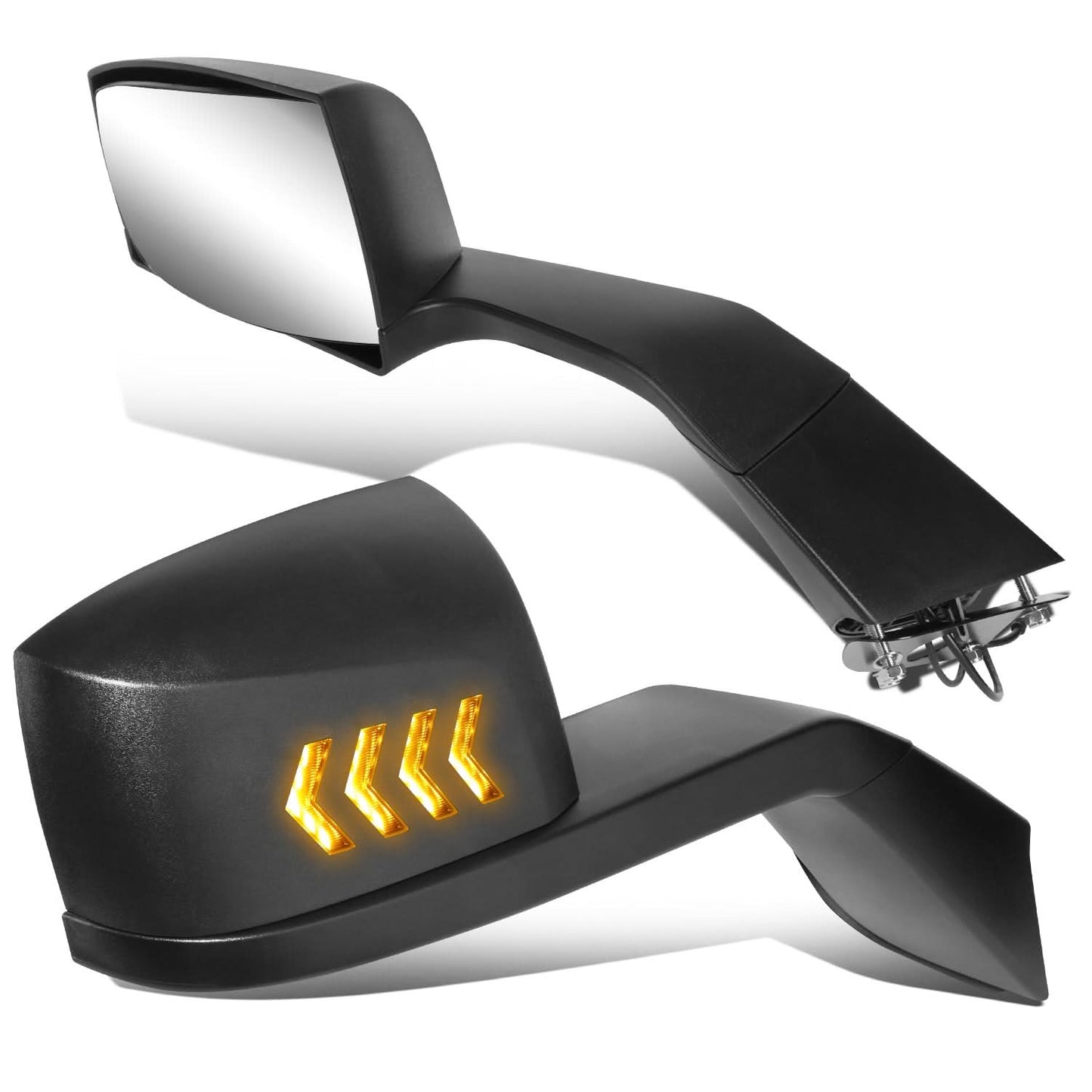 2018-2021 Volvo VNL Hood Mirror with Amber LED Arrow Turn Signal