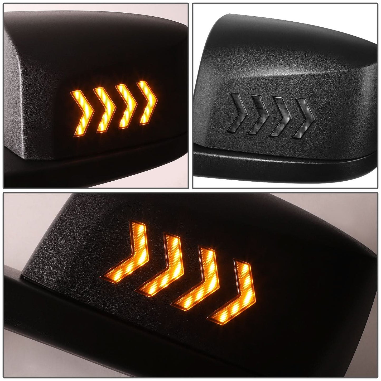 2018-2021 Volvo VNL Hood Mirror with Amber LED Arrow Turn Signal